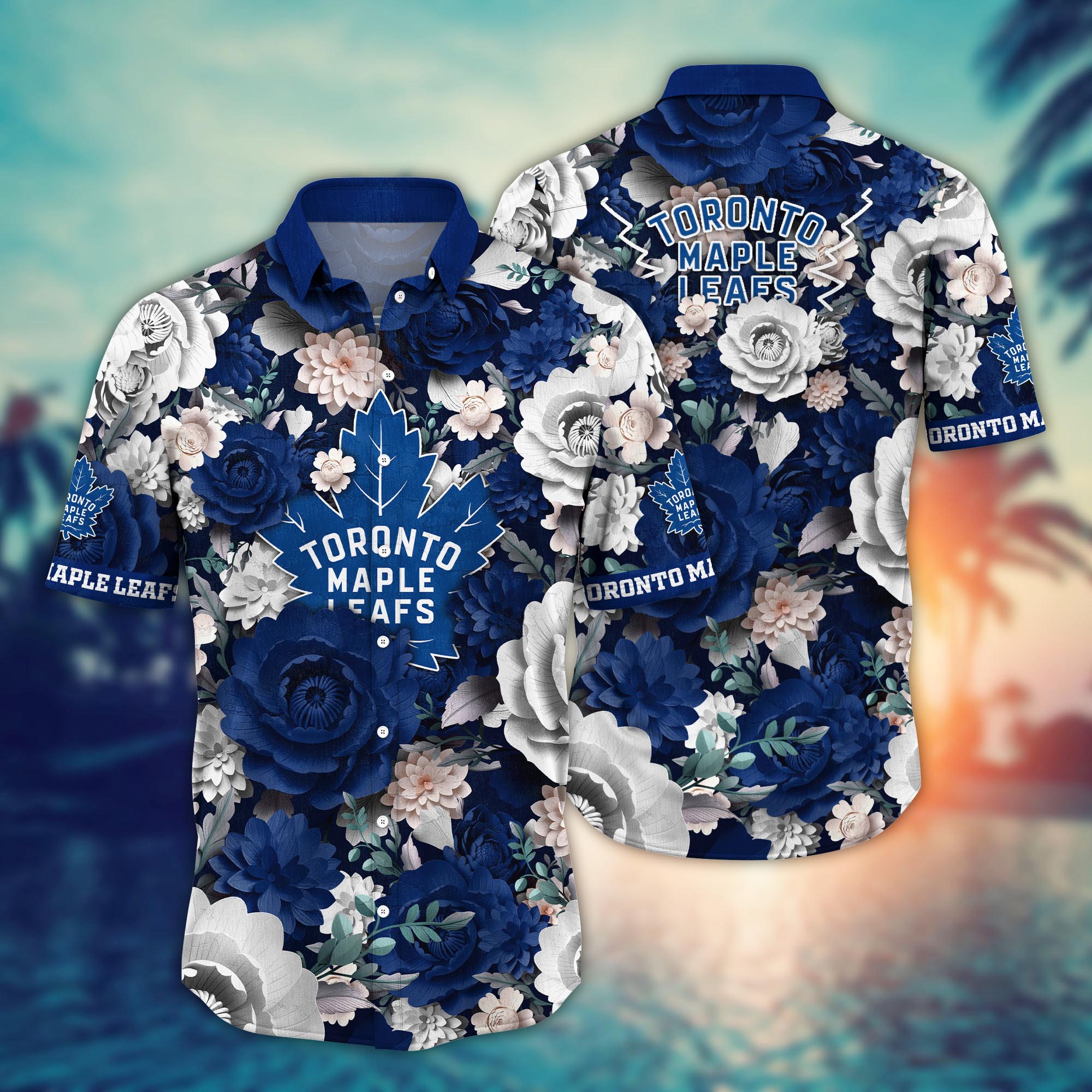 Toronto Maple Leafs Midnight Blooms Hawaiian Shirt – TeeAloha