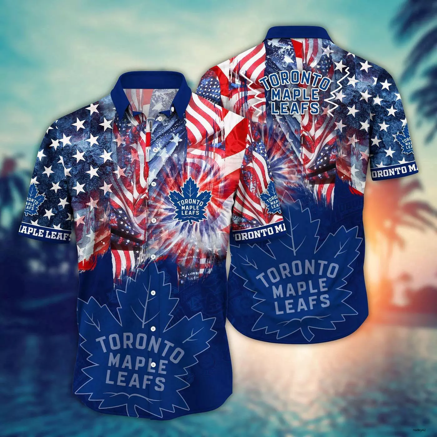 Toronto Maple Leafs Stars & Stripes Firework Hawaiian Shirt – TeeAloha