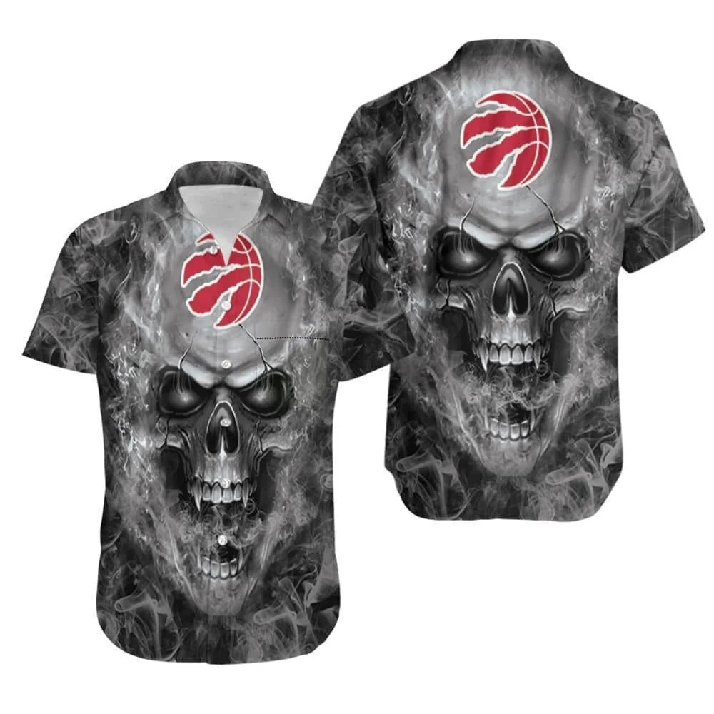 Toronto Raptors Skull Smoke Hawaiian Shirt – TeeAloha
