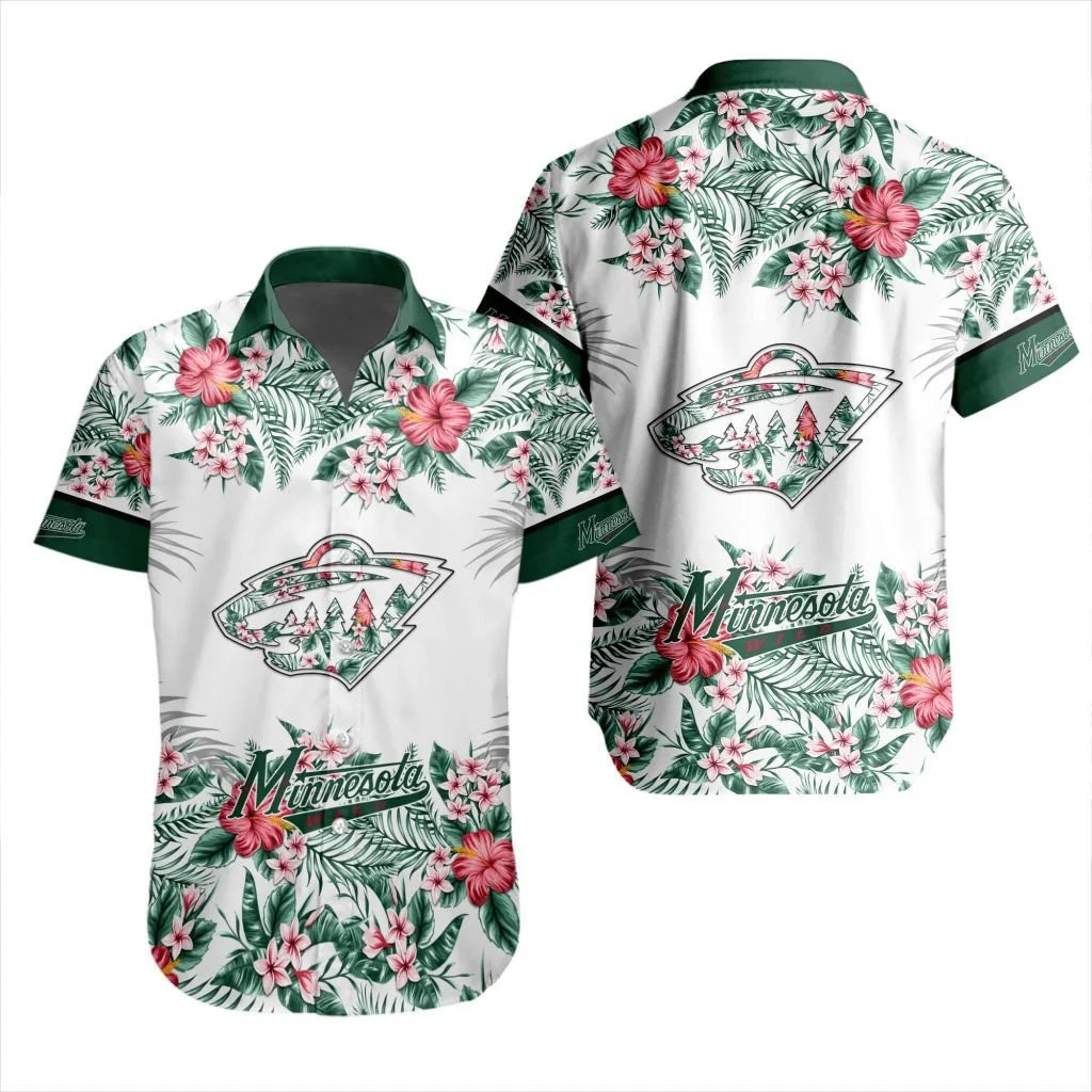 Tropical Bloom Minnesota Wild Hawaiian Shirt – TeeAloha