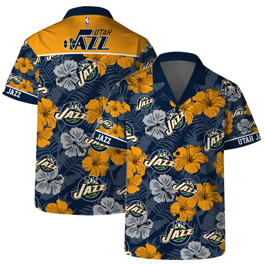 Utah Jazz Floral Breeze Hawaiian Shirt – TeeAloha