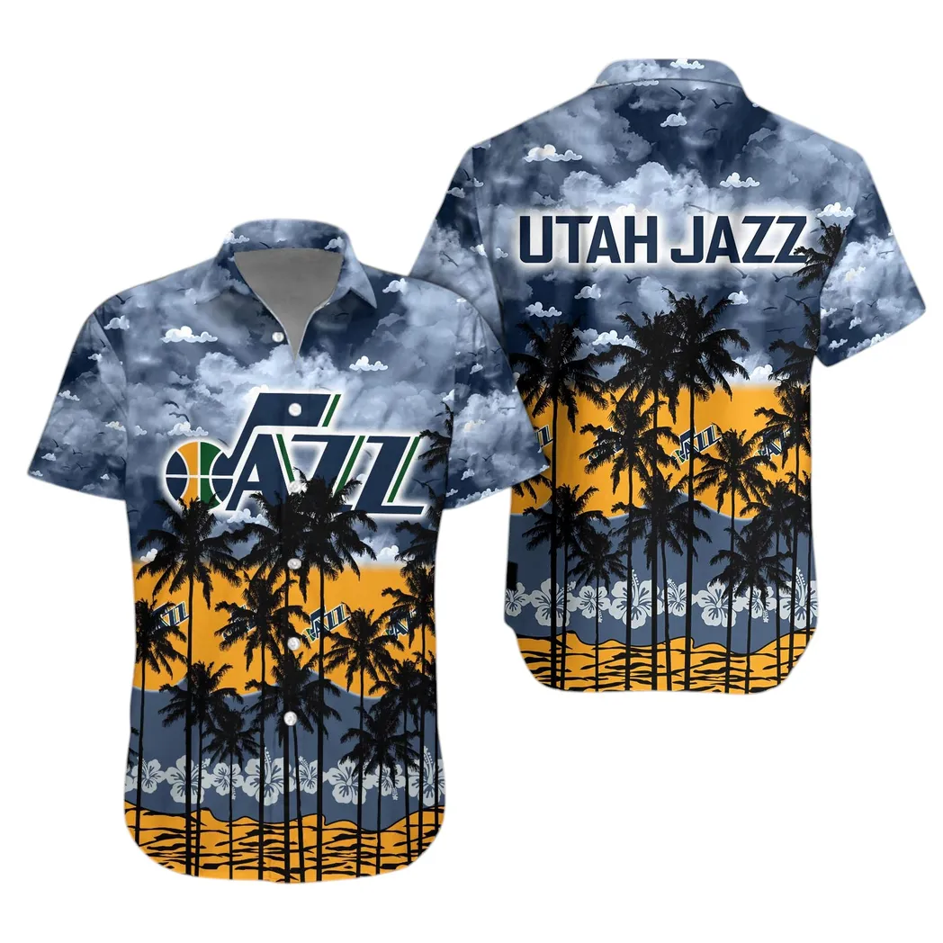 Utah Jazz Sunset Palm Hawaiian Shirt – TeeAloha