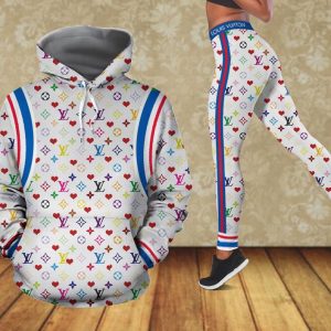 White Hoodie Leggings Luxury Brand Lv Clothing Clothes Outfit For Women Luxury Women Outfit Trending 2024 – AF+DDK-00851262