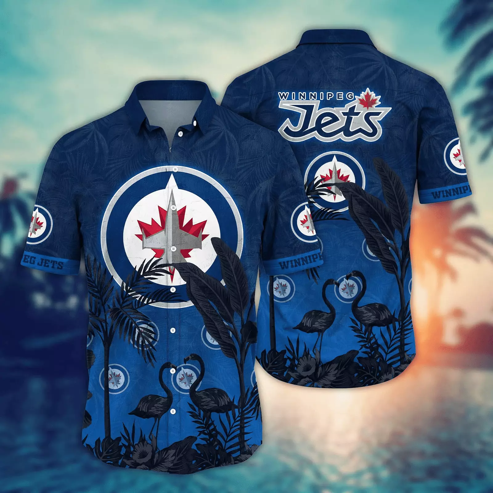 Winnipeg Jets Flamingo Beach Hawaiian Shirt – TeeAloha