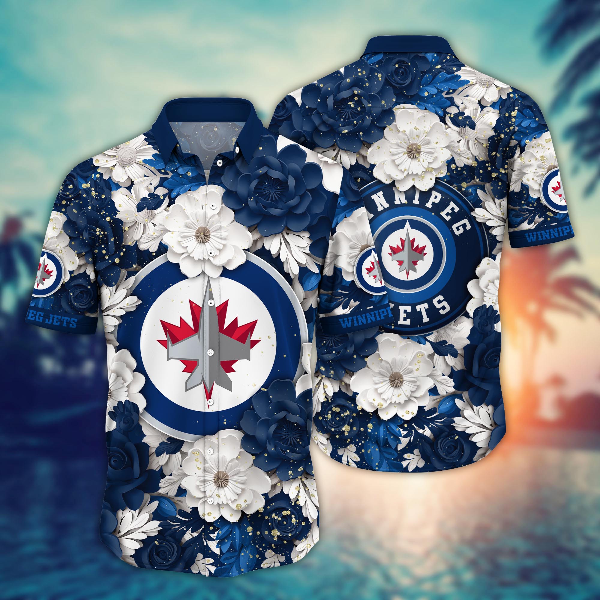 Winnipeg Jets Floral Serenity Hawaiian Shirt – TeeAloha