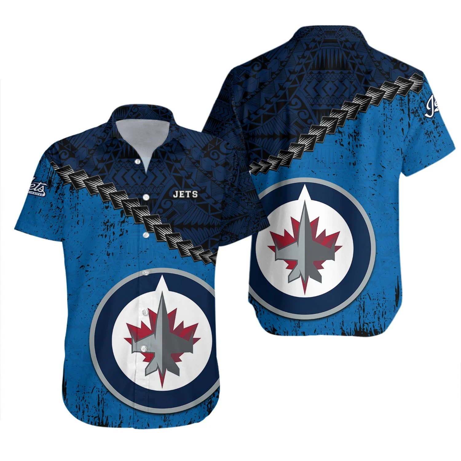 Winnipeg Jets Tribal Waves Hawaiian Shirt – TeeAloha