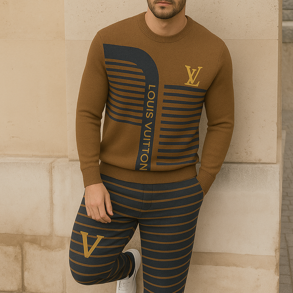 Limited edition 2025 luxury sweater and pants set – LX-SWTAP2025091
