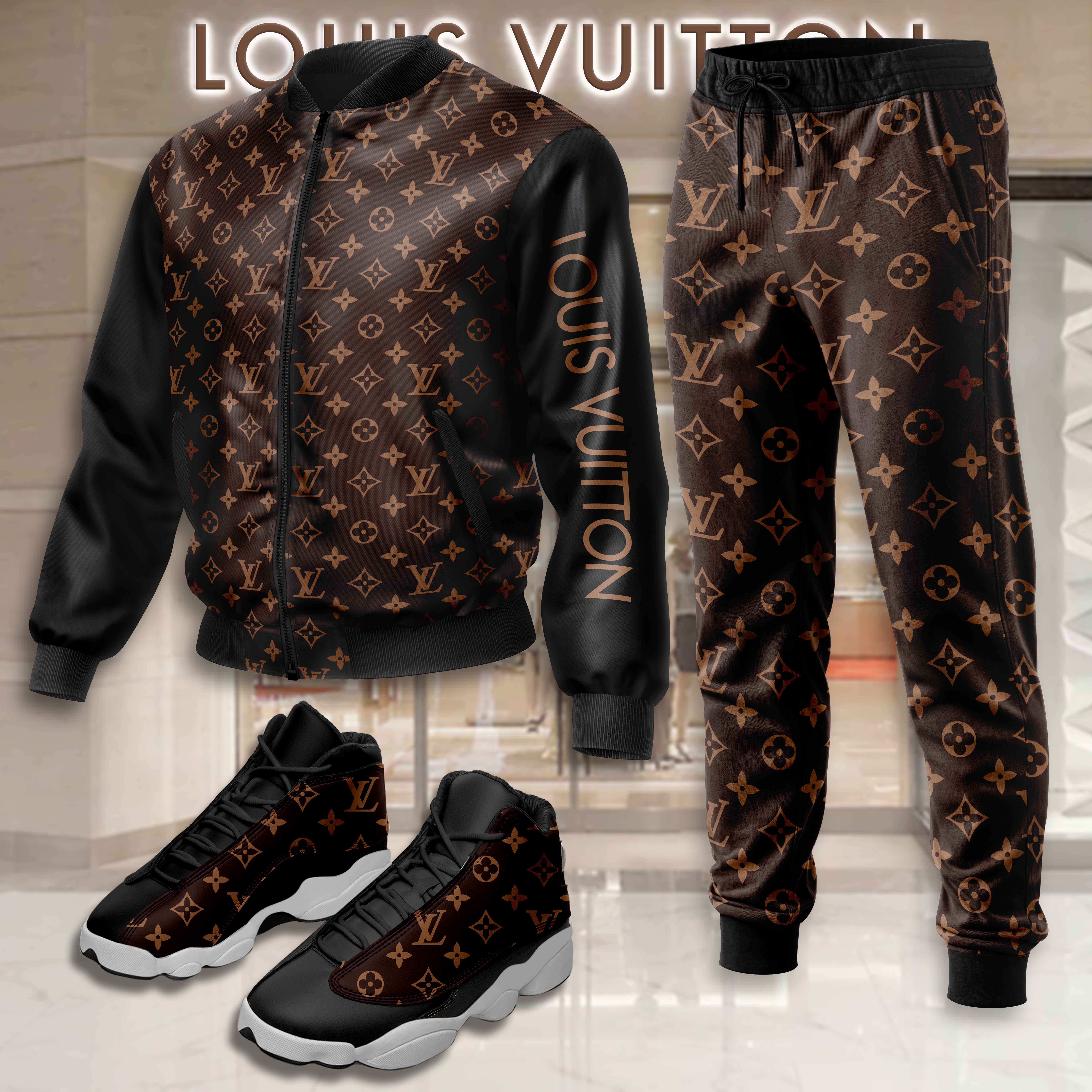 Limited Edition Winter Tracksuits Match AJ 13 Sneaker – LXB25091208LD