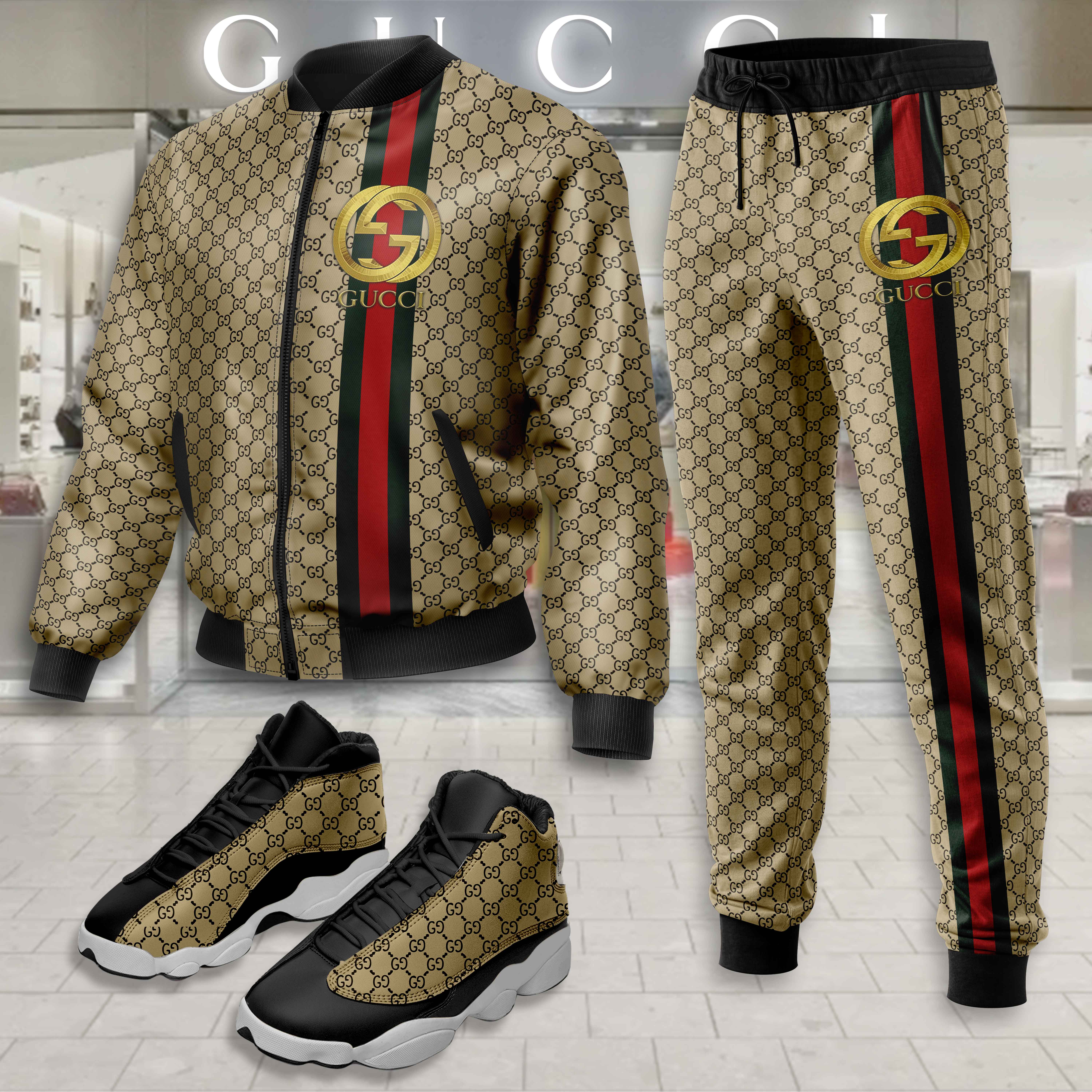 Limited Edition Winter Tracksuits Match AJ 13 Sneaker – LXB25092201LD