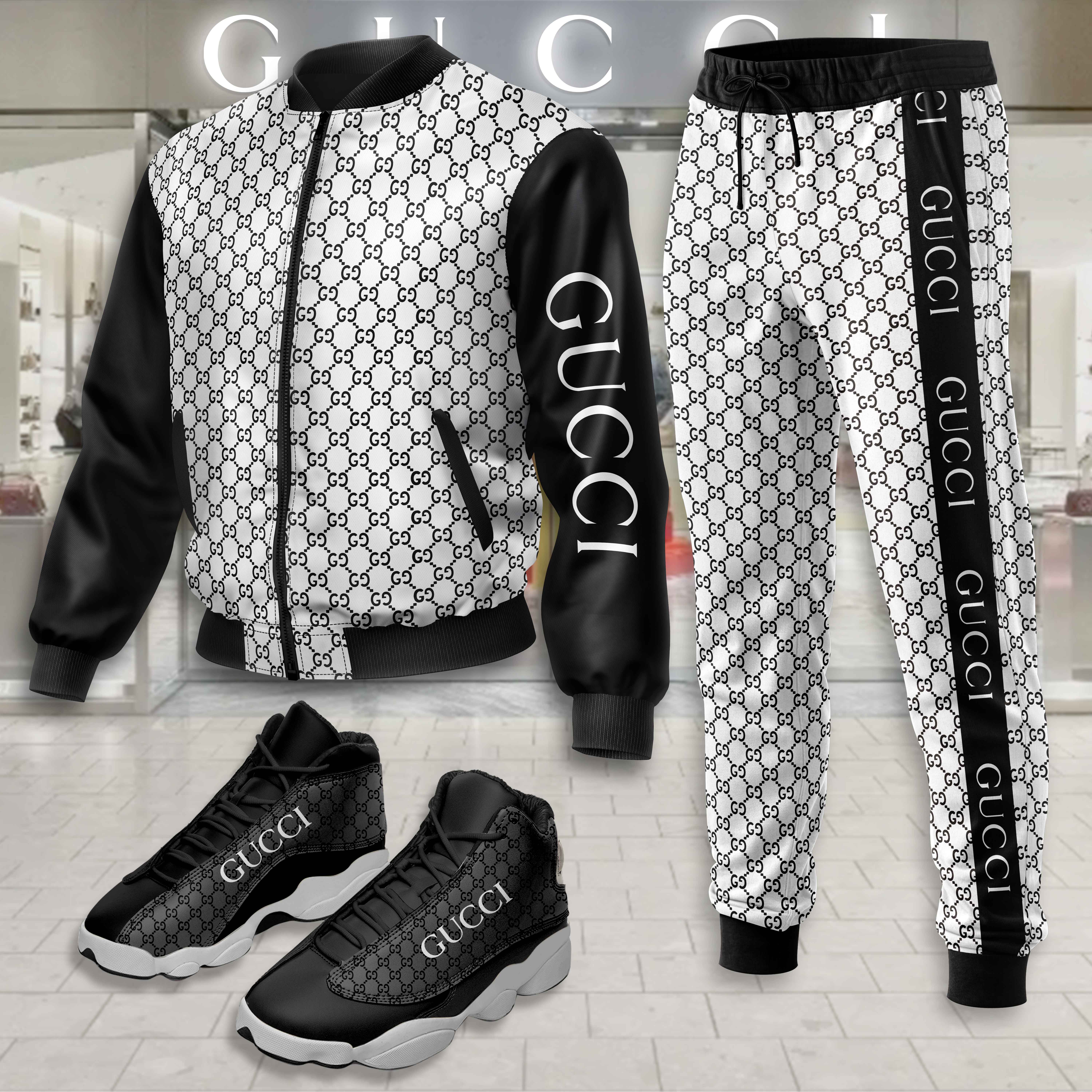 Limited Edition Winter Tracksuits Match AJ 13 Sneaker – LXB25092202LD