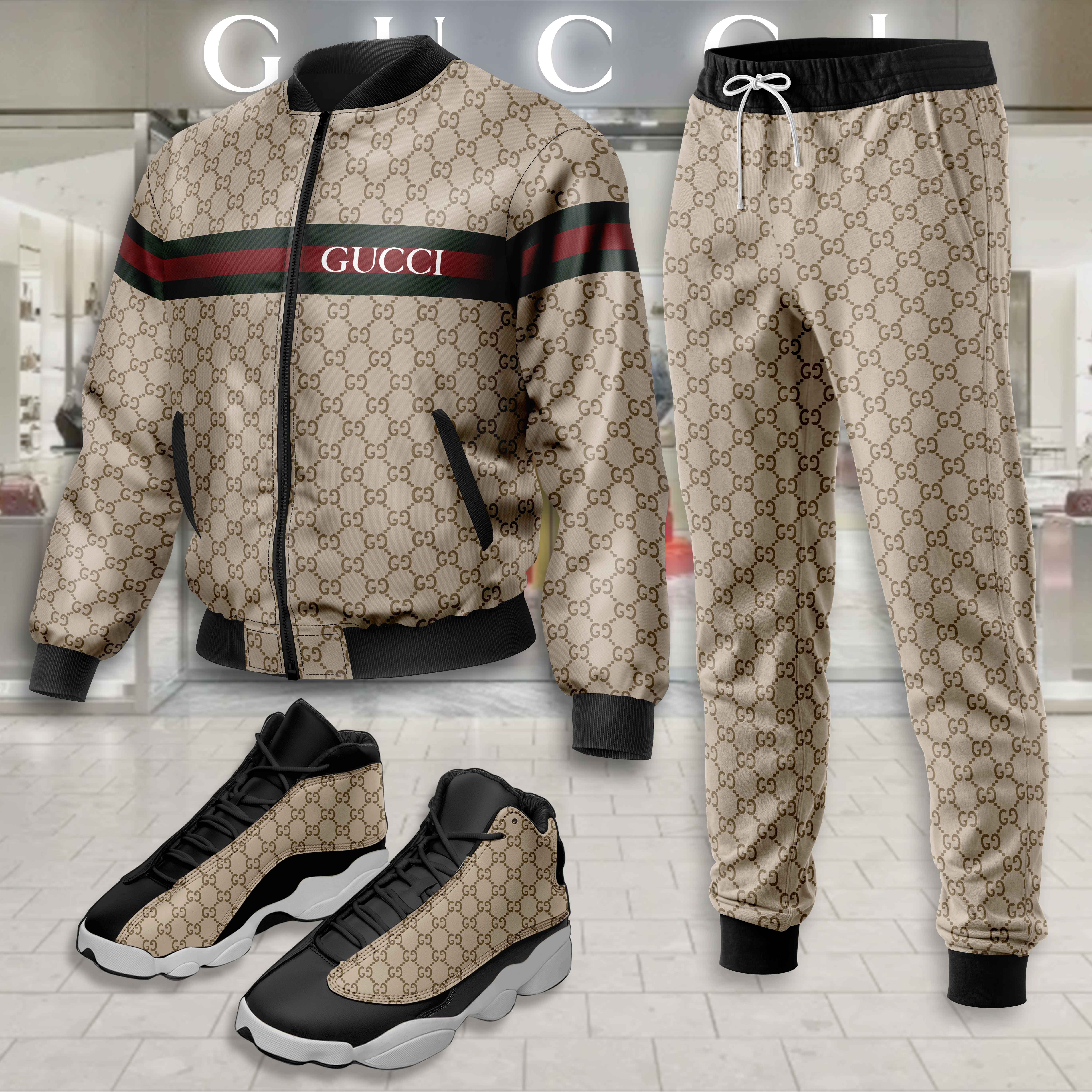 Limited Edition Winter Tracksuits Match AJ 13 Sneaker – LXB25092204LD
