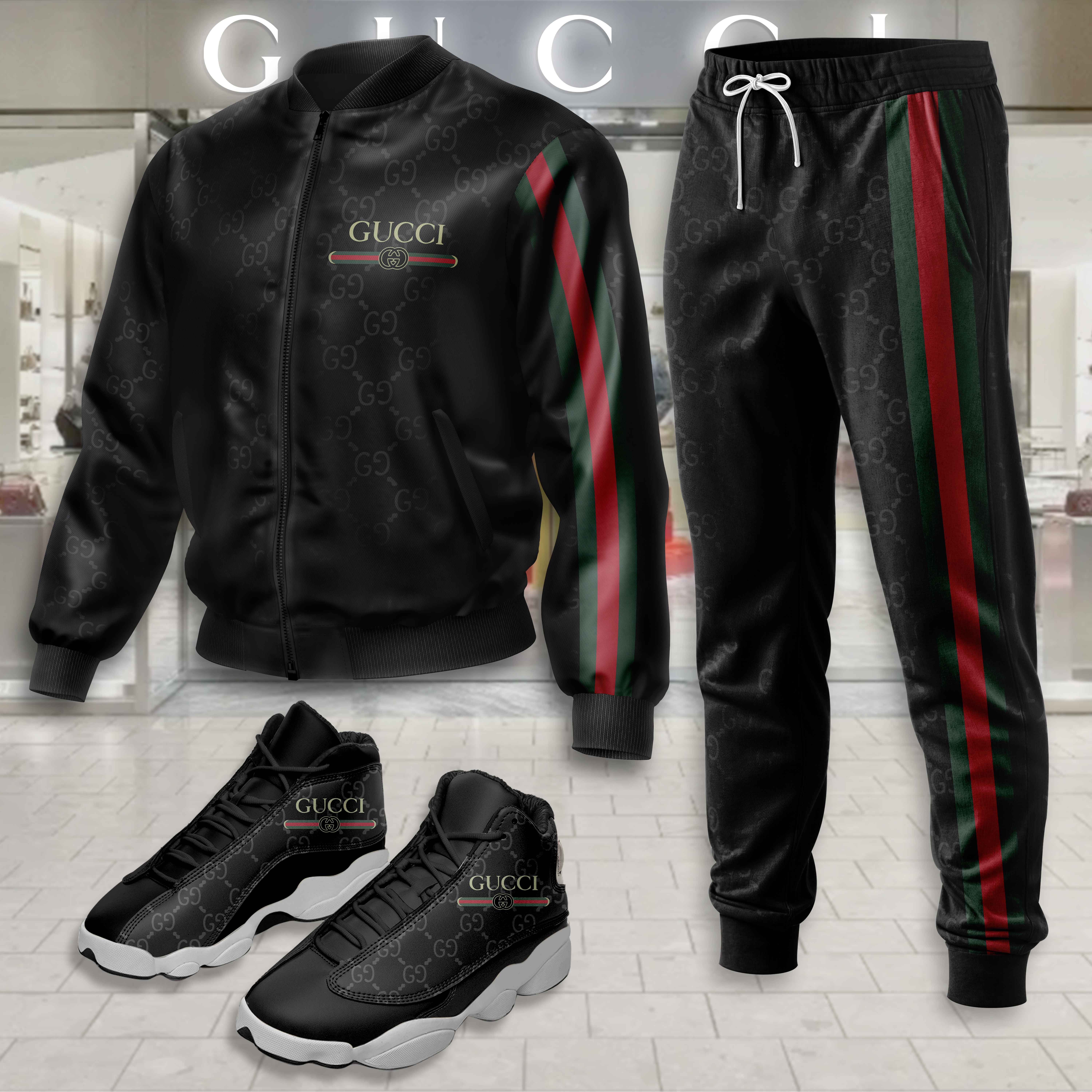 Limited Edition Winter Tracksuits Match AJ 13 Sneaker – LXB25092205LD