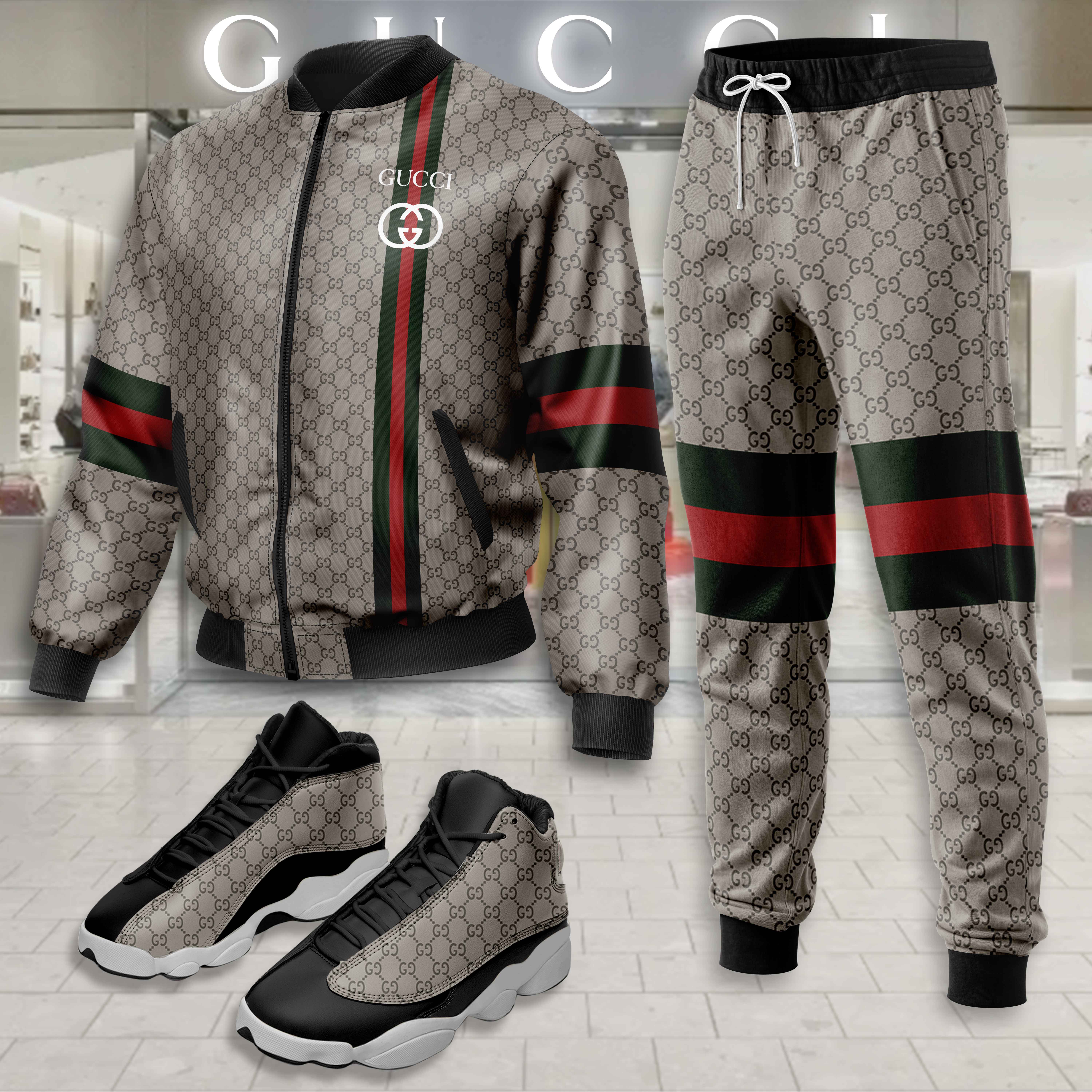 Limited Edition Winter Tracksuits Match AJ 13 Sneaker – LXB25092206LD