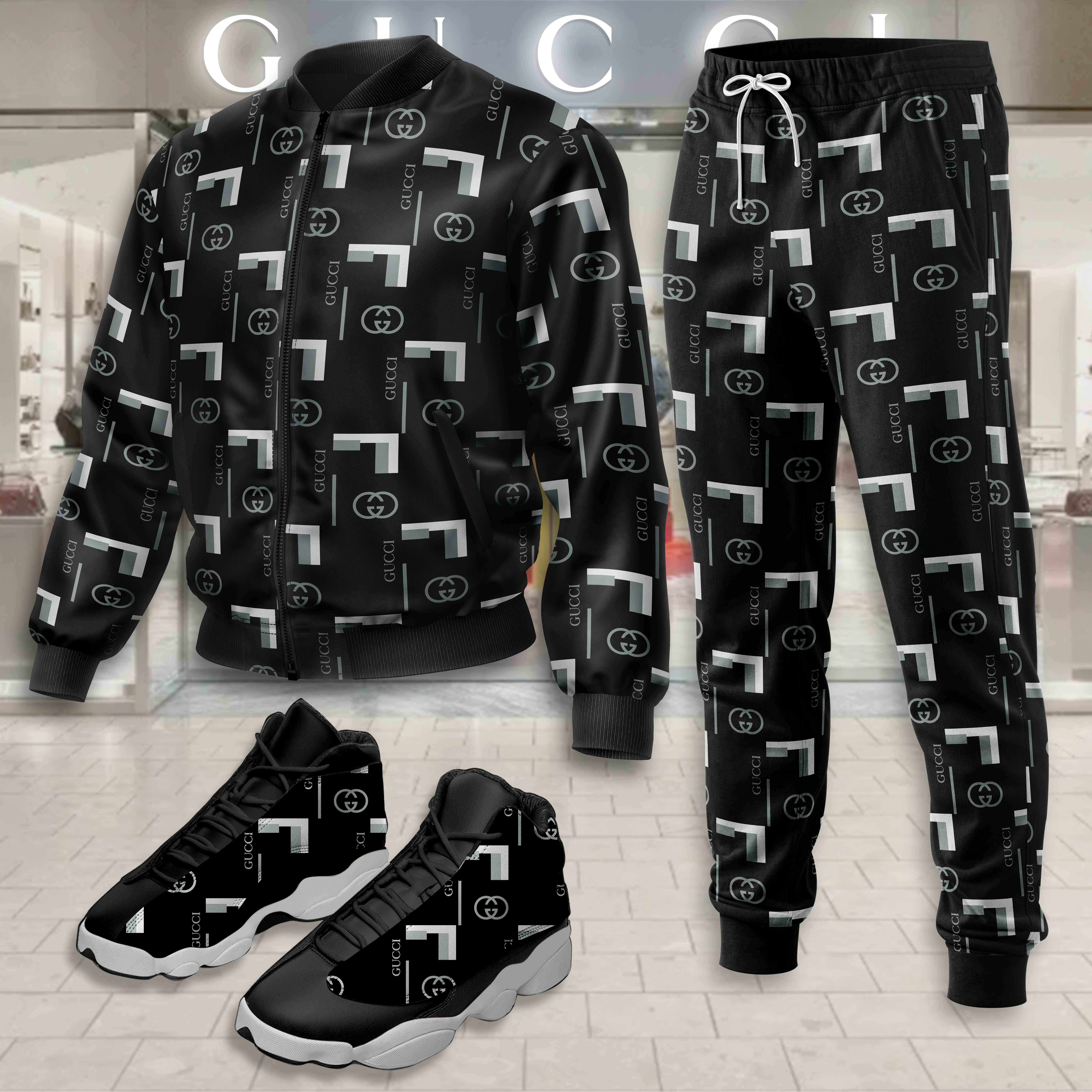 Limited Edition Winter Tracksuits Match AJ 13 Sneaker – LXB25092208LD