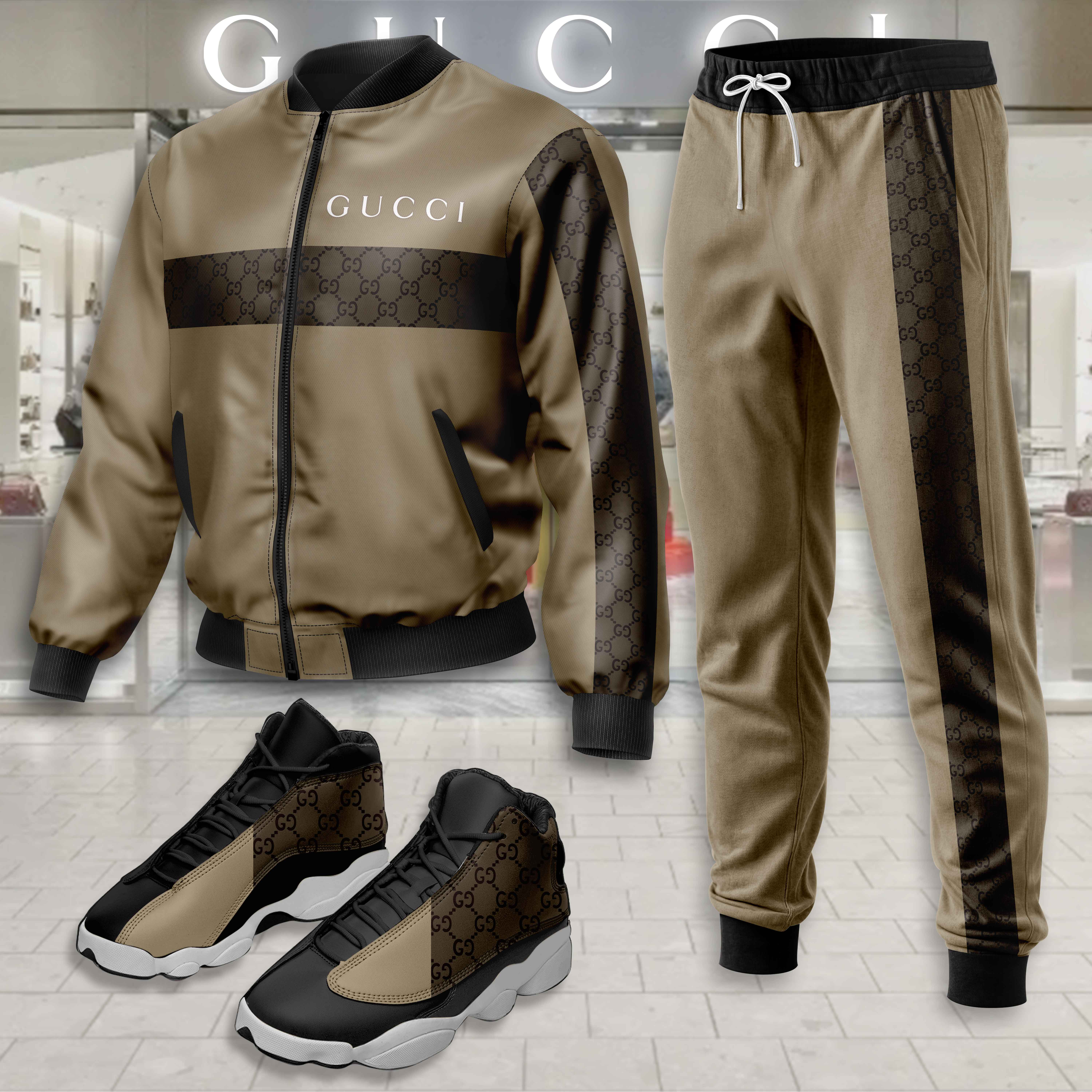Limited Edition Winter Tracksuits Match AJ 13 Sneaker – LXB25092209LD