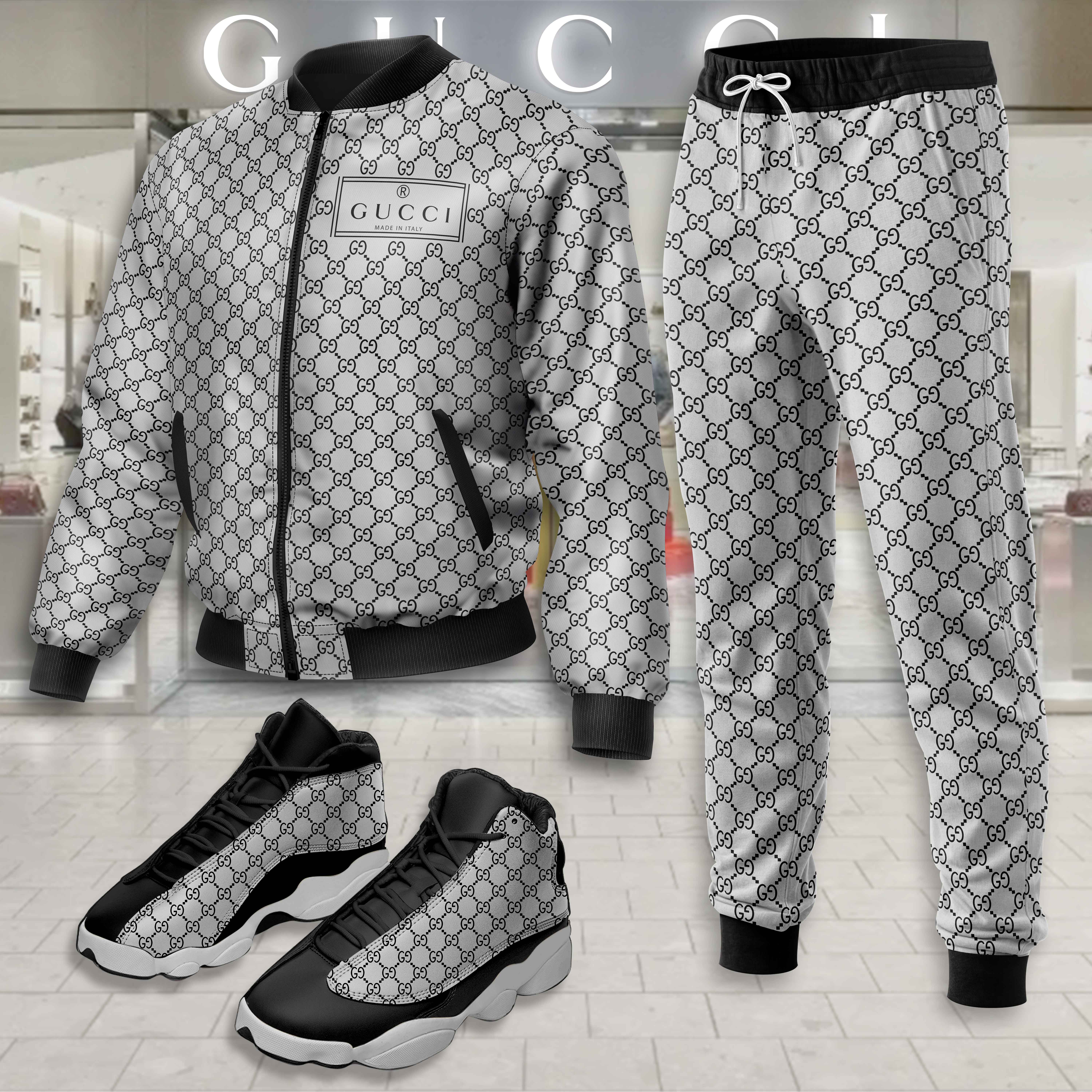 Limited Edition Winter Tracksuits Match AJ 13 Sneaker – LXB25092210LD