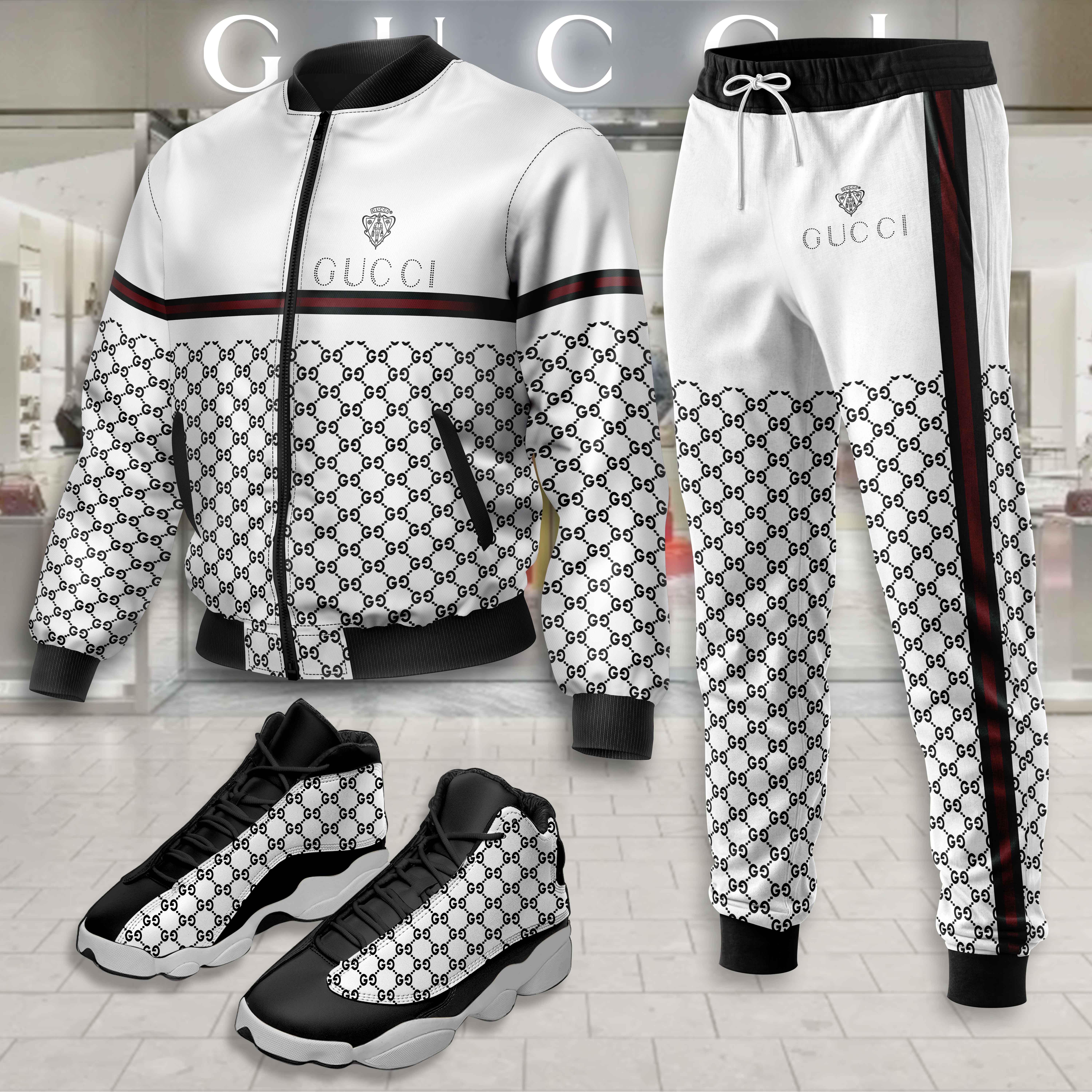 Limited Edition Winter Tracksuits Match AJ 13 Sneaker – LXB25092212LD