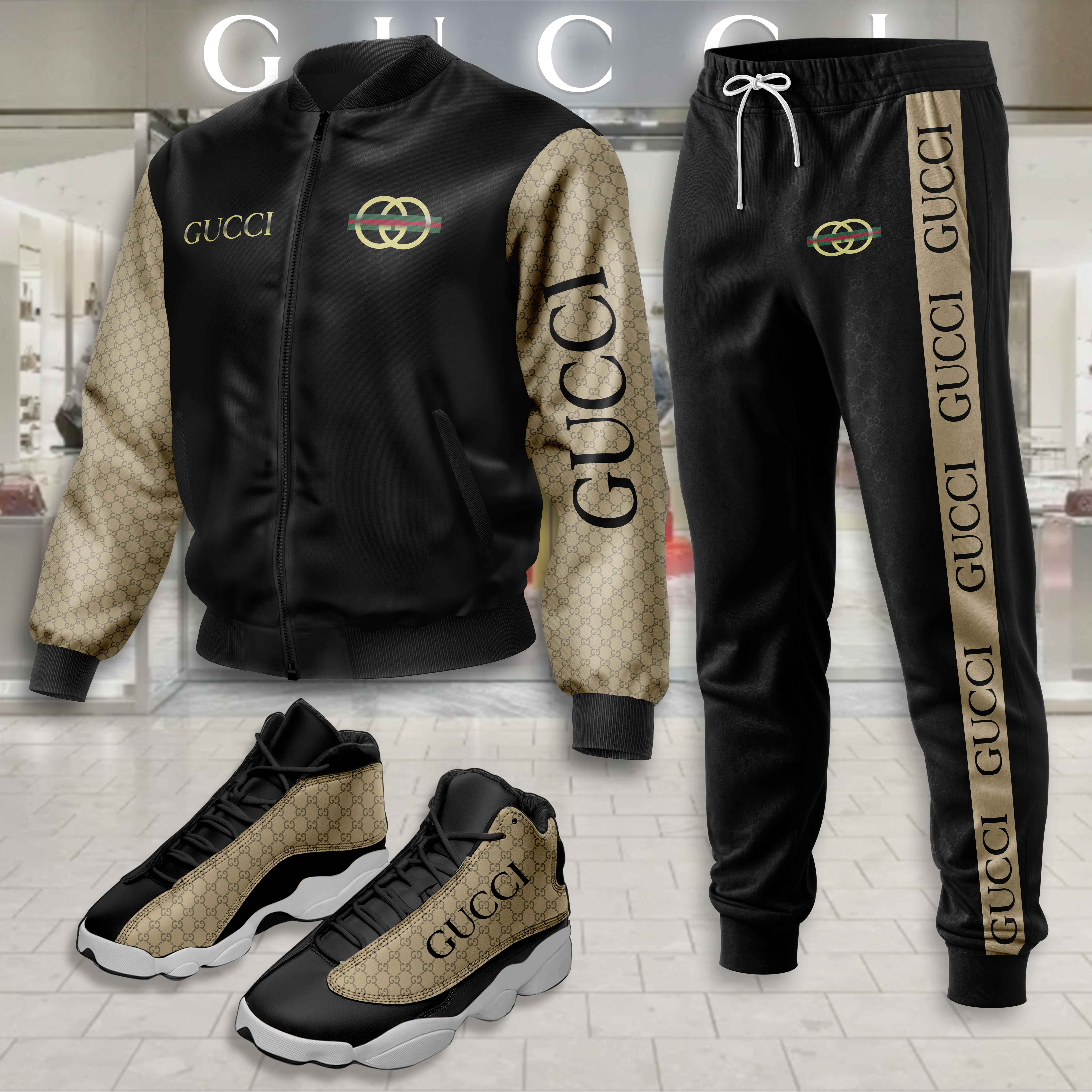 Limited Edition Winter Tracksuits Match AJ 13 Sneaker – LXB25092214LD