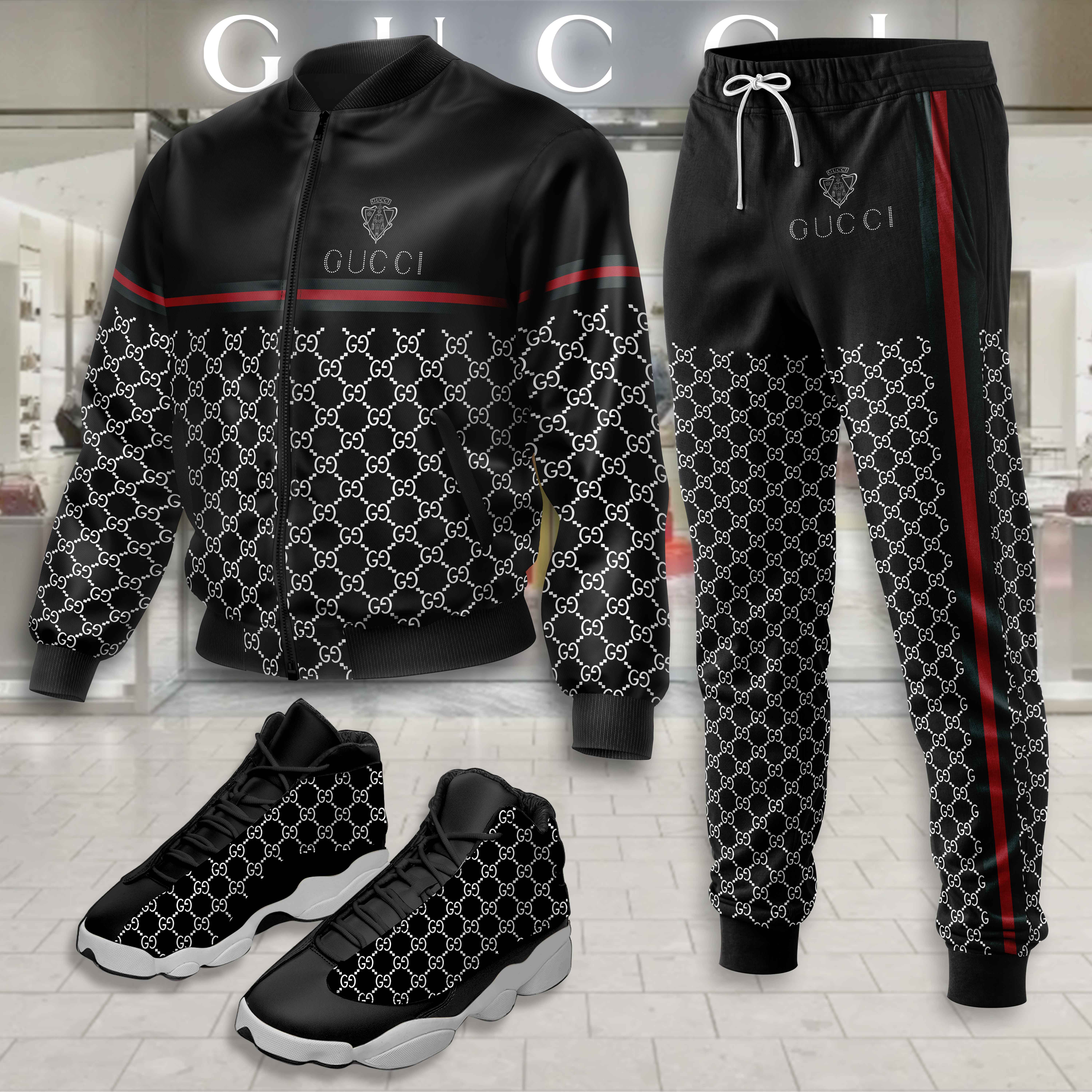 Limited Edition Winter Tracksuits Match AJ 13 Sneaker – LXB25092215LD