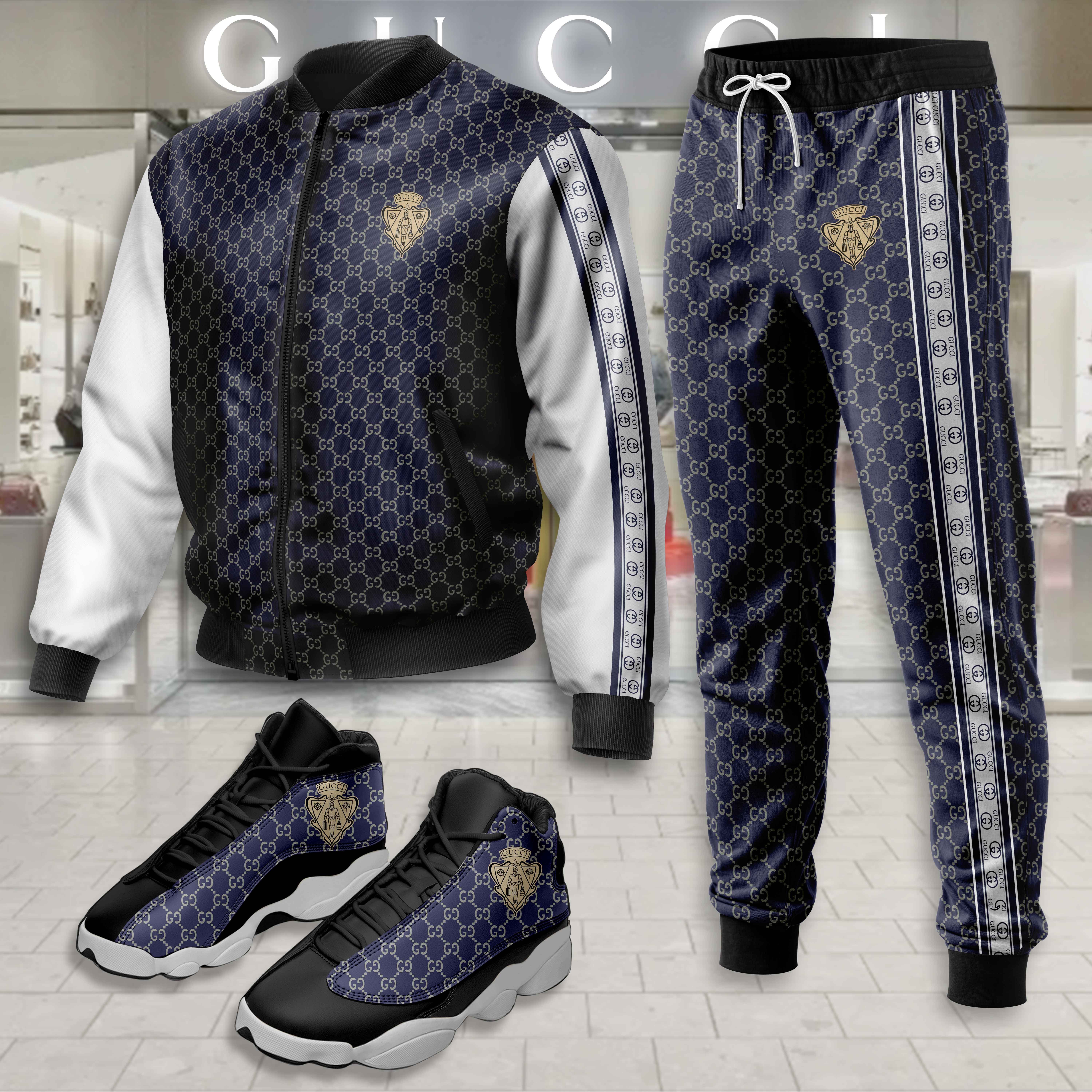 Limited Edition Winter Tracksuits Match AJ 13 Sneaker – LXB25092216LD