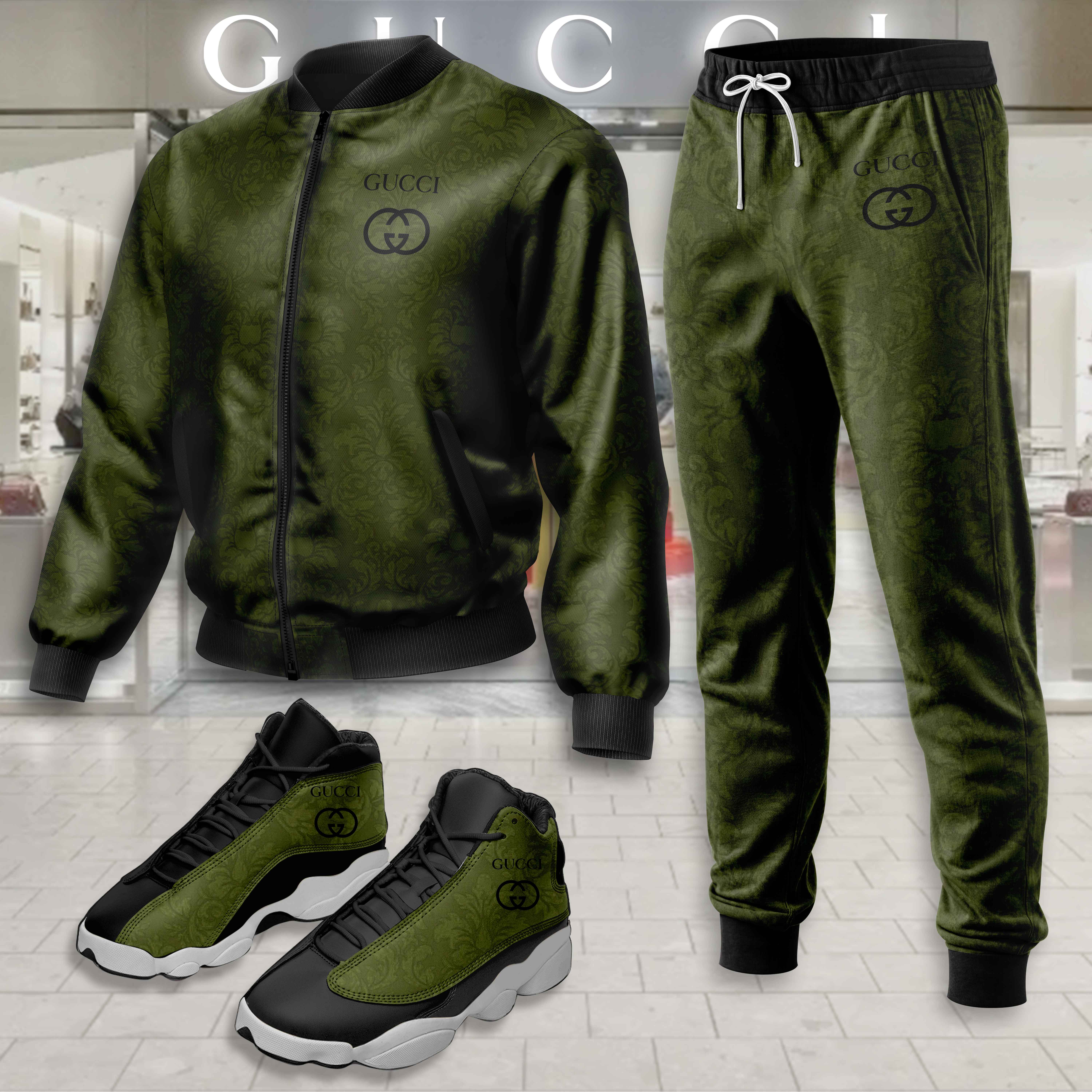 Limited Edition Winter Tracksuits Match AJ 13 Sneaker – LXB25092230LD