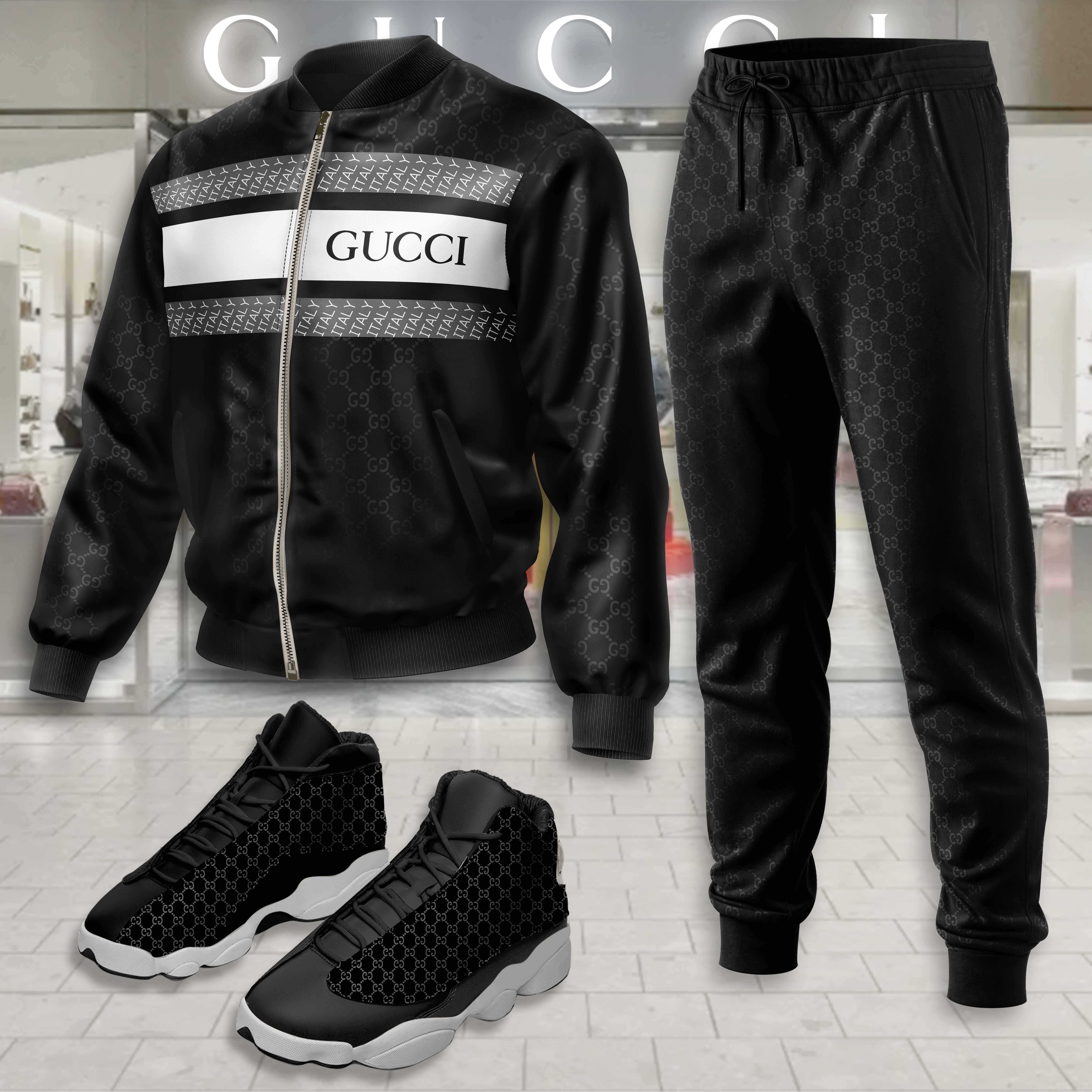Limited Edition Winter Tracksuits Match AJ 13 Sneaker – LXB25092236LD