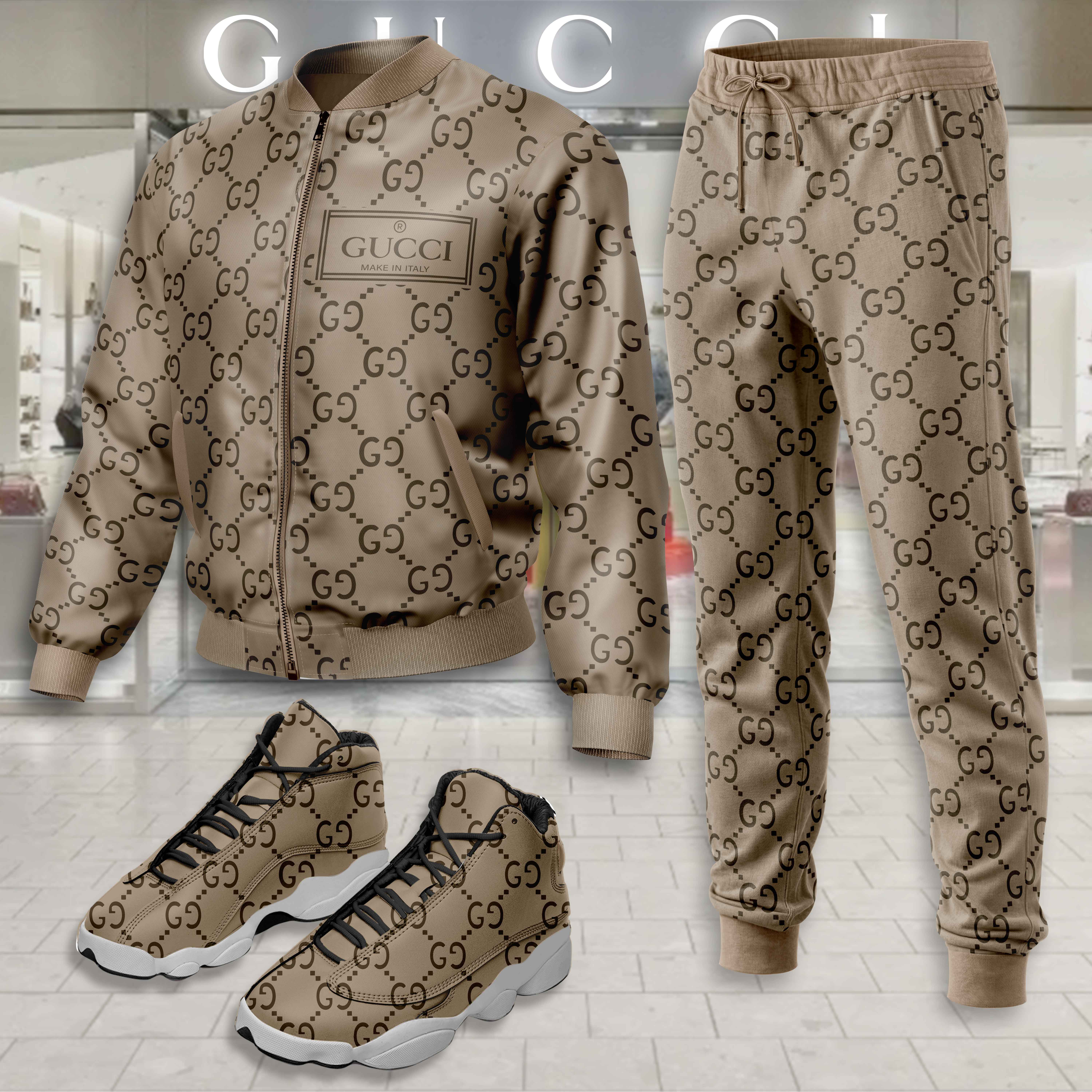 Limited Edition Winter Tracksuits Match AJ 13 Sneaker – LXB25100203LD