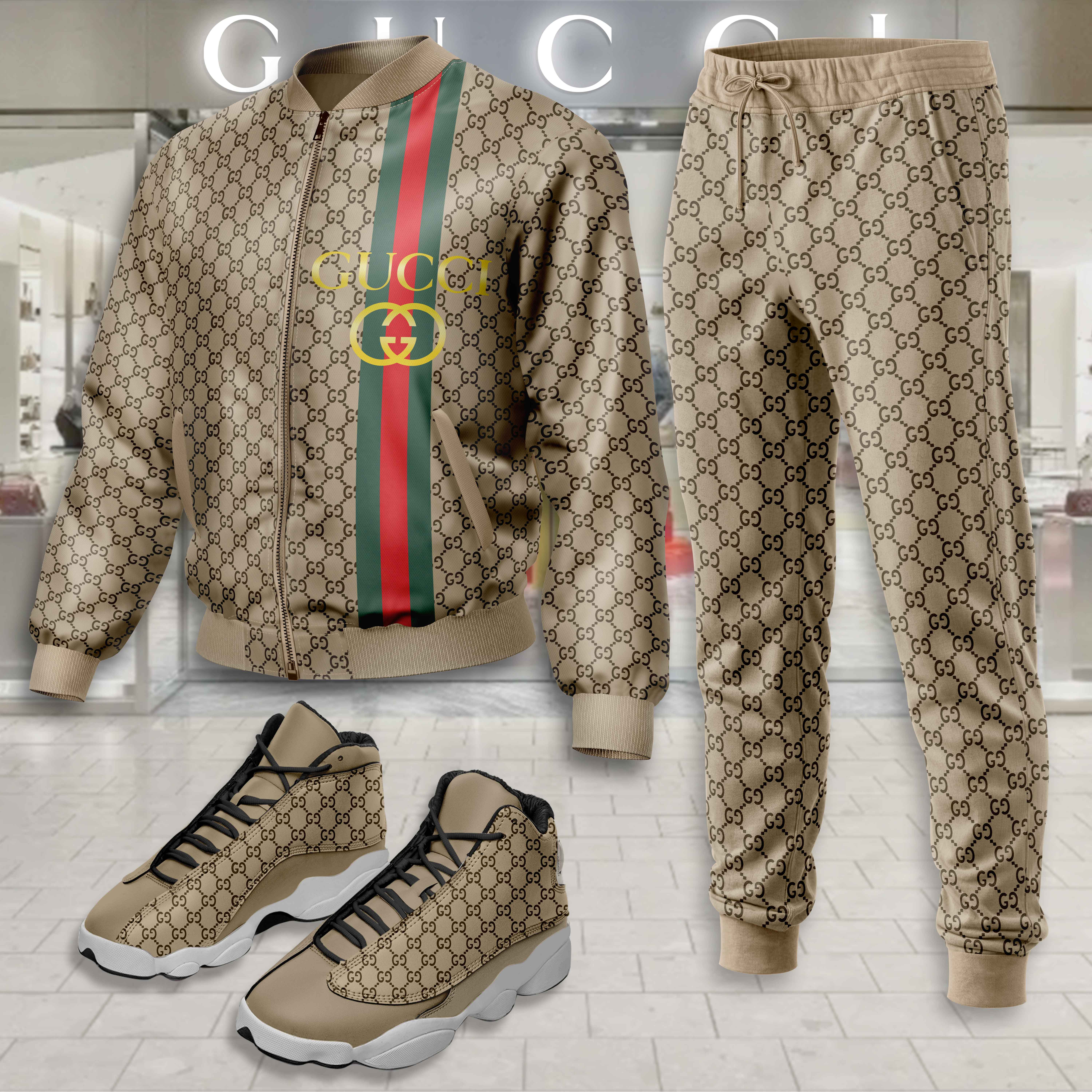 Limited Edition Winter Tracksuits Match AJ 13 Sneaker – LXB25100205LD