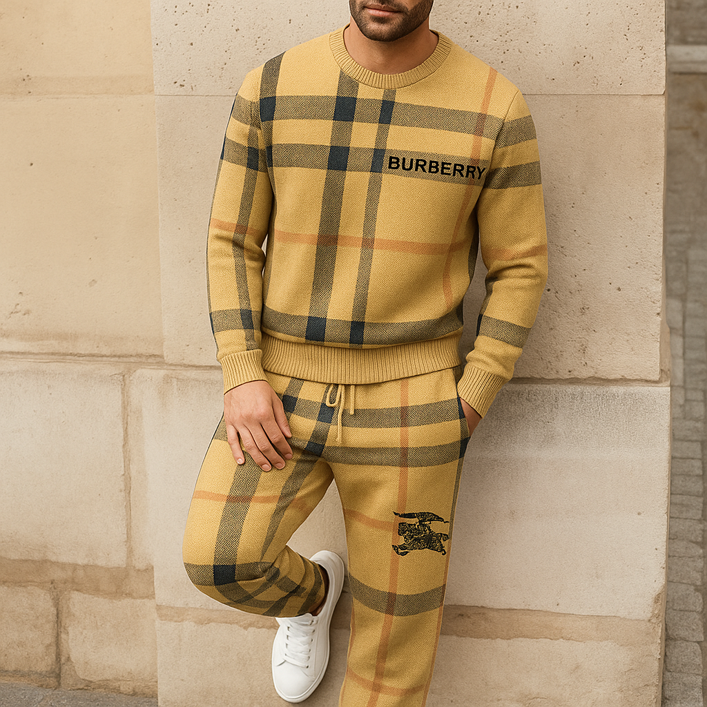 Limited edition 2025 luxury sweater and pants set – LX-SWTAPBBR2025033