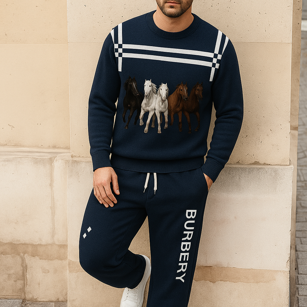 Limited edition 2025 luxury sweater and pants set – LX-SWTAPBBR2025053