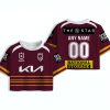 Brisbane Broncos NRL AOP Mesh Football Crop Top 2026 Jersey  Personalized name and number