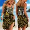Personalized  Richmond Tigers AFL Special Polynesian Design  Sleeveless Summer Beach Sundress for Women