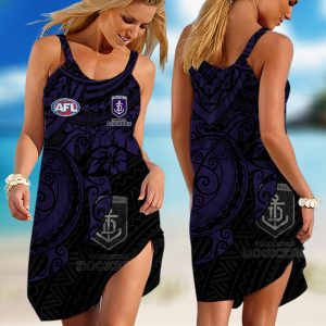 AFL Fremantle Dockers  Polynesian Sleeveless Summer Beach Sundress for Women