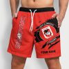 NRL Rugby Team Tearing Logo Men Short Pants Custom Any Name Gifts For
