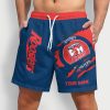 NRL Rugby Team Tearing Logo Men Short Pants Custom Any Name Gifts For