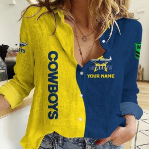 NQ Cowboys Women’s Long Sleeve Shirt Slub Linen Personalized Gift For Footy fans v2