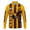 Hawthorn Hawks Australian Football League Exclusive Logo Long Polo Shirt HOAFL130525A02HAWLPL