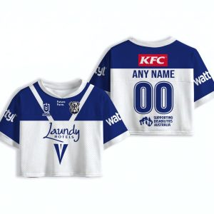 Canterbury-Bankstown Bulldogs NRL AOP Mesh Football Crop Top 2026 Jersey  Personalized name and number