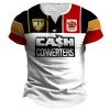 Vintage 1995 NRL Western Reds Retro Jersey Henley Shirt