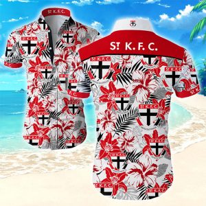 West Coast Eagles Hawaiian Shirt And Shorts – Hot Sale 2025 AFL St Kilda Saints Floral Hawaiian Shirt