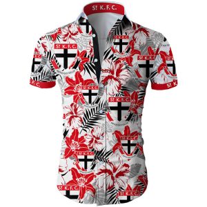 AFL St Kilda Saints Floral Hawaiian Shirt 2