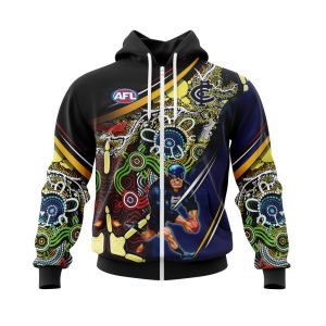 CUSTOM AFL01Carlton220310 000 hoodie zip front