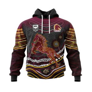 NRL Brisbane Broncos | Specialized Indigenous Concept With Team Mascot V0222