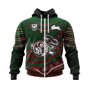 CUSTOM NRL02Rabbitohs220312 000 hoodie zip front