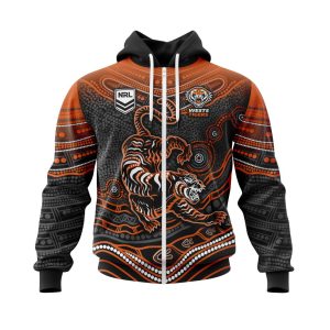 CUSTOM NRL02Tigers220312 000 hoodie zip front