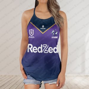 Melbourne Storm jersey Women’s Criss Cross Tanktop ? Bold & Sporty