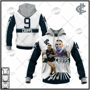 AFL Carlton Blues Patrick Cripps #9 Pullover Hoodie