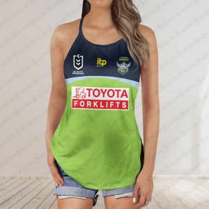 Canberra Raiders jersey Women’s Criss Cross Tanktop ? Bold & Sporty
