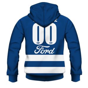 MON YOURNAME AFL20GeelongC hoodie zip back
