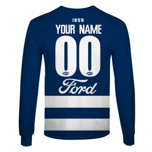 MON YOURNAME AFL20GeelongC long sleeve back